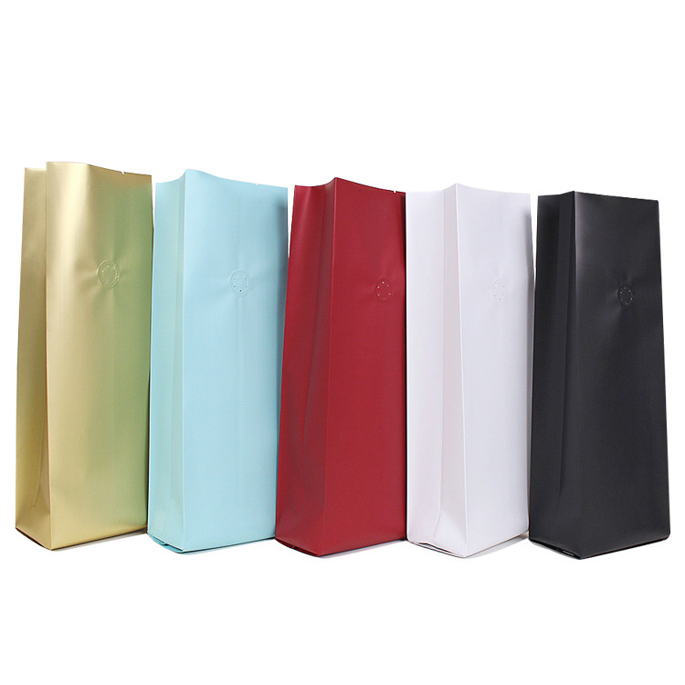 Reusable Moisture Proof Side Gusset Coffee Bags Packets With Valve And Tin Tie Closure