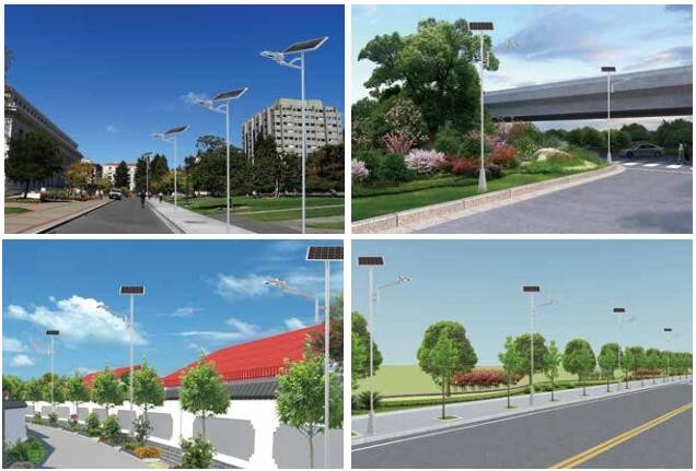 Outdoor Integrated Solar Led Street Light 6m - 10m Mounting Height Bright 20/30W