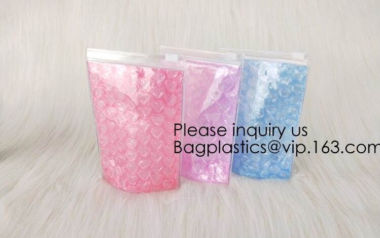 Colored PVC Film Bubble Bag/Special PVC k Bubble Bag/New Material Bubble Mailer With Zipper, bagease, bagplastics