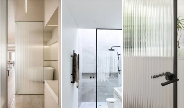 Flat Laminated Float Glass Fluted Reed Decorative Tempered Glass for Bathroom Kitchen