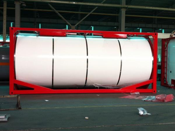 Quality Insulated Liquid Tank Container / Horizontal 20ft ISO Tank Container for sale