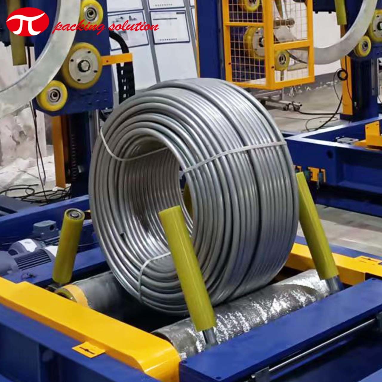 Plastic Pipe Coil Wrapping Machine High Efficienty Labor Saving