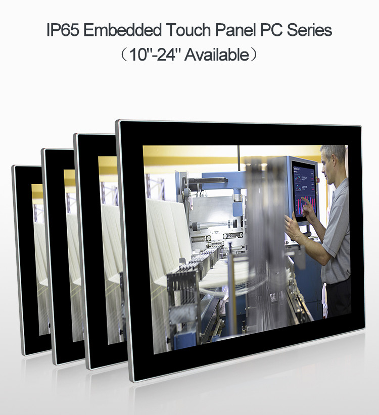 Quad Core J1900 2.0GHz Industrial Touch Panel PC All In One Ip65 Fanless