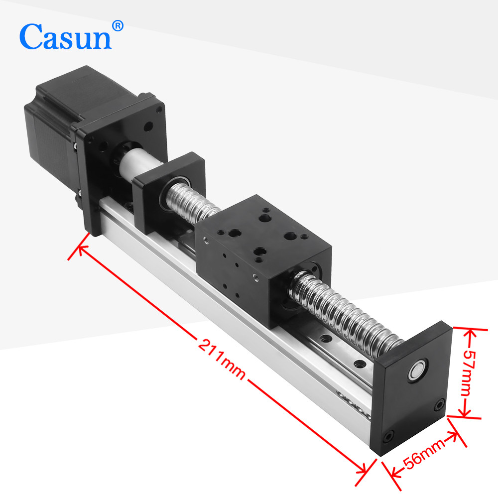 Micro Nema 23 Ball Screw Slider Rail With Nema 23 Hybrid Stepper Motors CE Certifications