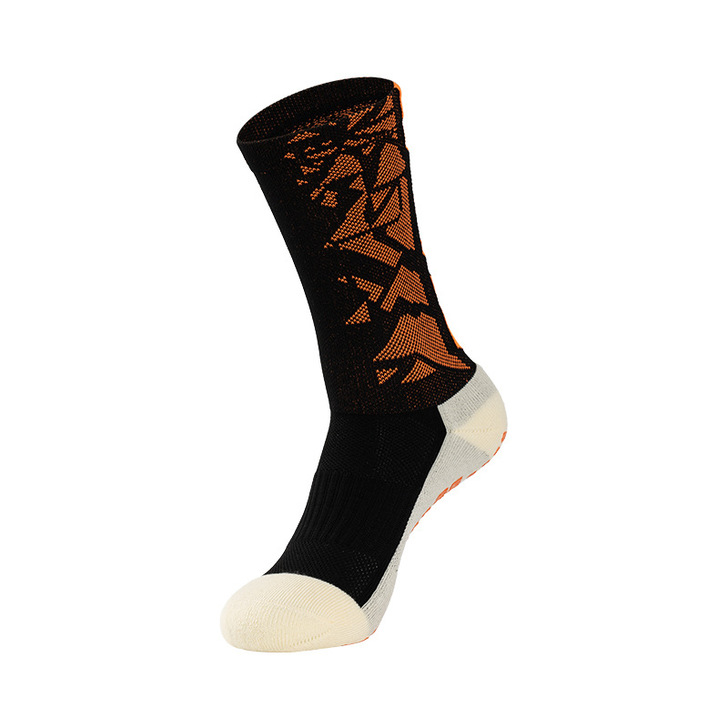 Spring Thick Padded Football Custom Anti-slip Crew Football Socks Grip Weaving Method