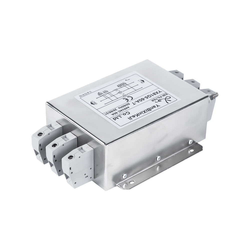60A 30MHZ 440VAC Terminal Block Output Filter Three Phase EMI Filter For Automation Equipment