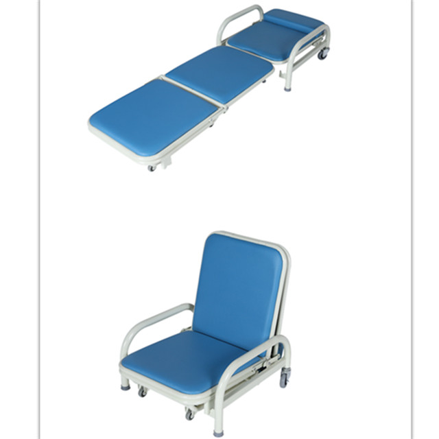 Deluxe Pvc Foldingattendant Chair , Blue Color Aluminum Fold Up Chairs