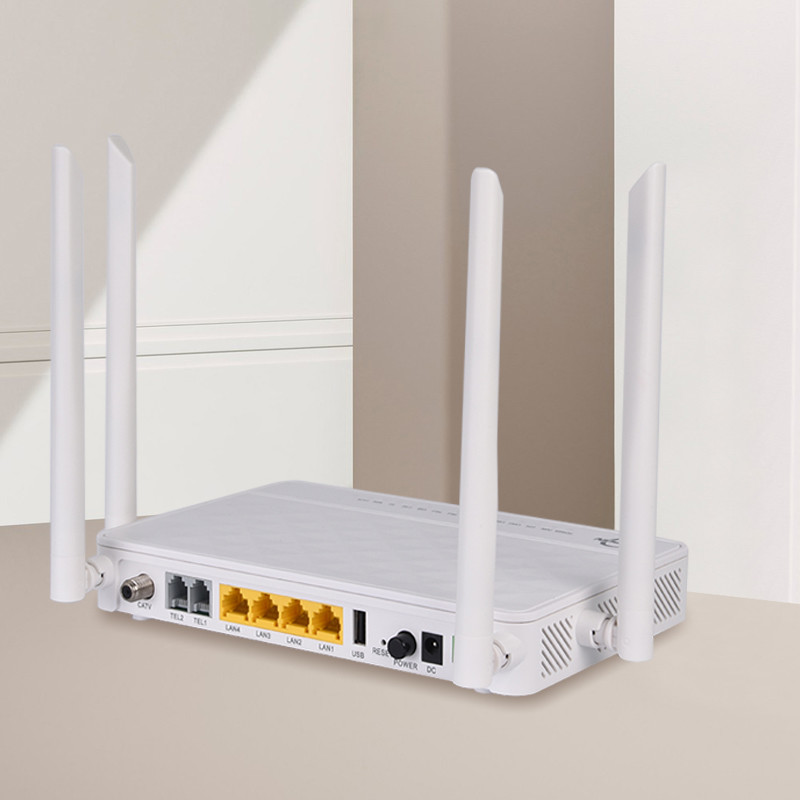 FTTH FTTX EPON Triple Play ONU 4GE 2 Pots CATV WIFI Ont