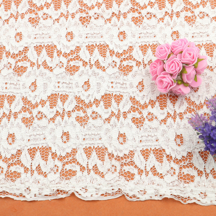 Garment Accessories Diy Stretch French Cord Lace Fabric Ivory Color