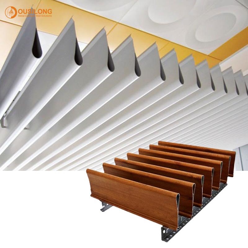 Indoor Linear Strip Metal Ceiling Water Drip For Suspended Ceiling , Weather Resistance Decoration