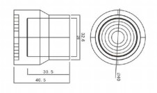 Rubber End Cap RoHS Aluminum Pipe Fitting 4000mm/Bar For OD 28mm