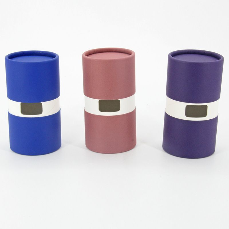 Hot Foil Silver Gold Stamping Bright Color Corrugated Paper Cardboard Candle Perfume Cosmetic Makeup Lipstick Custom Gift Packaging Round Tube Box