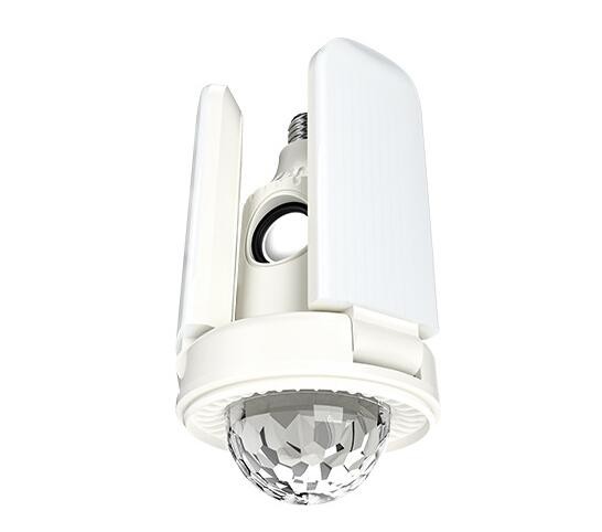 Bluetooth 40w LED Ceiling Panel Lights E27 E40 Folding Fan Blade