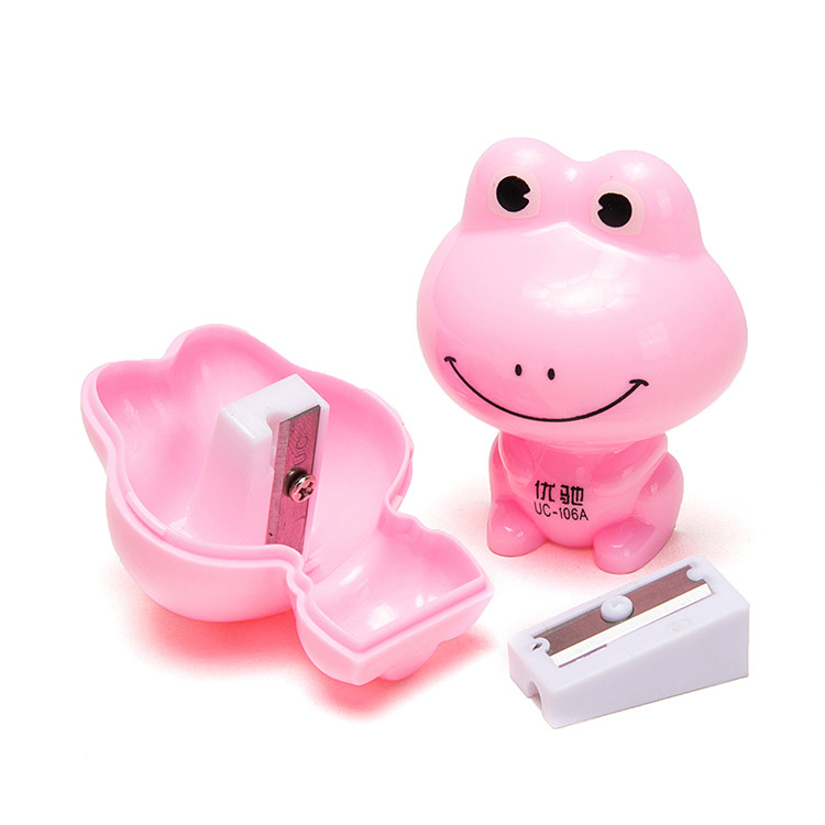 Kindergarten Frog Cartoon Pencil Sharpener Single Hole