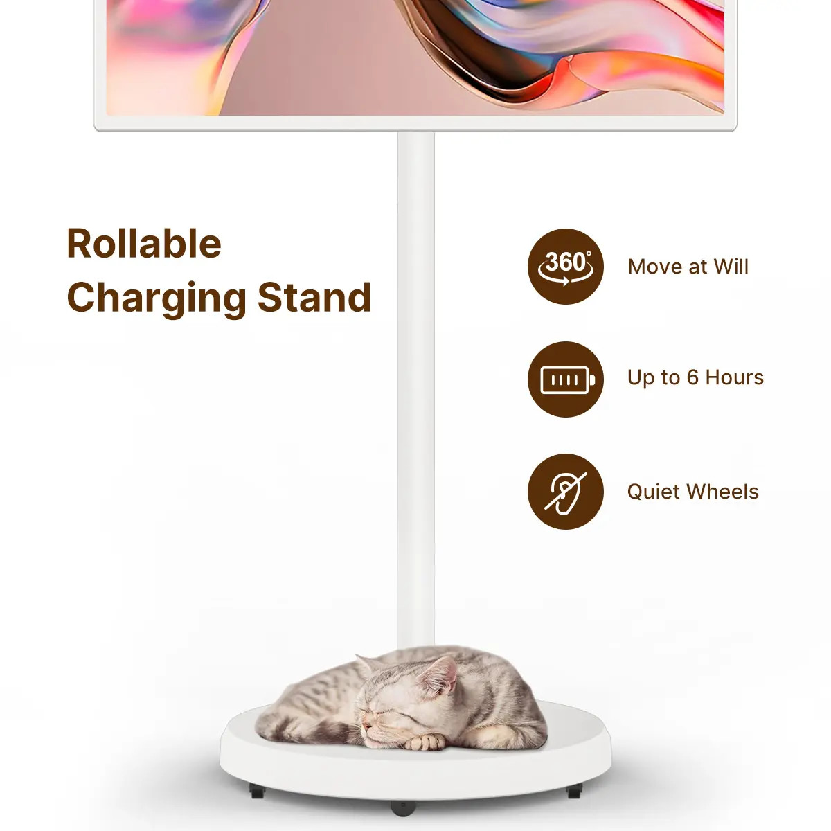 Smart Rotate Screen 24 Inch 32 Inch Incell Touch Screen IPS Movable Android Standbyme Screen