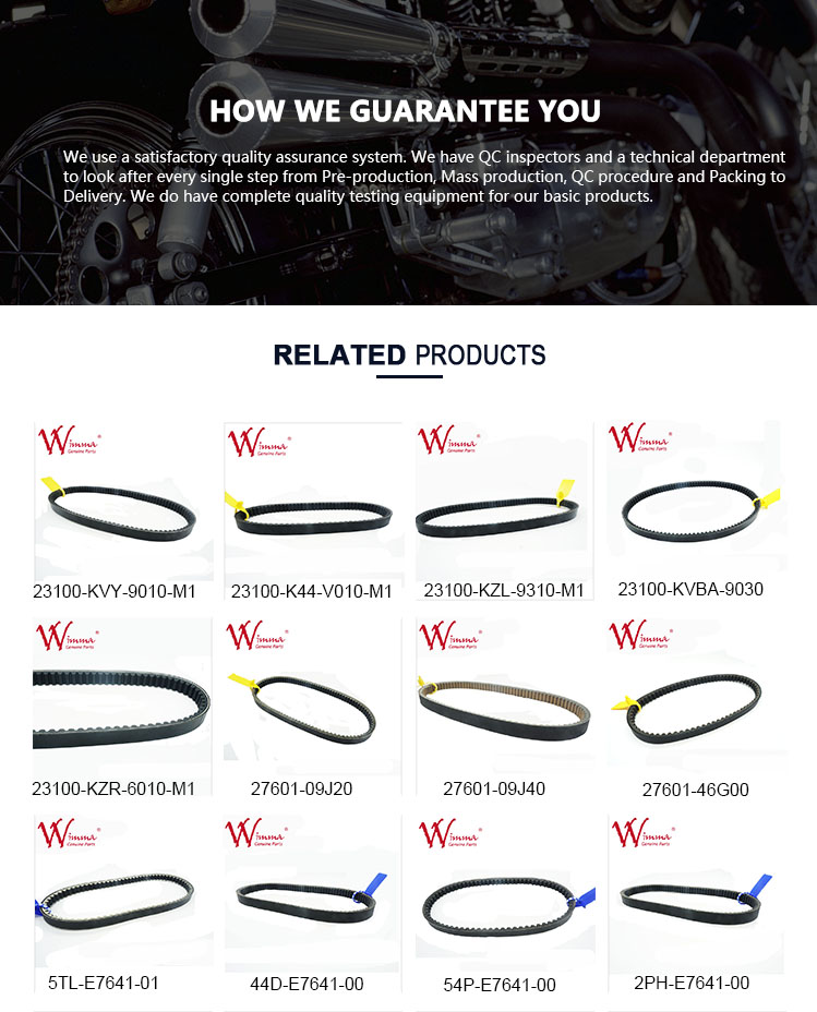 23100-KZR-6010-M1 Ribbed Aftermarket Motorbike Drive Belts For HONDA