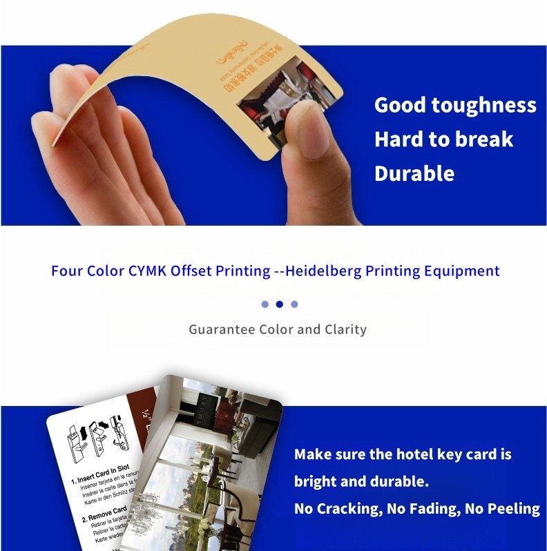 Full Color Printing Magnetic Hotel Room Key Card with ISO/IEC 14443-A RF Interface