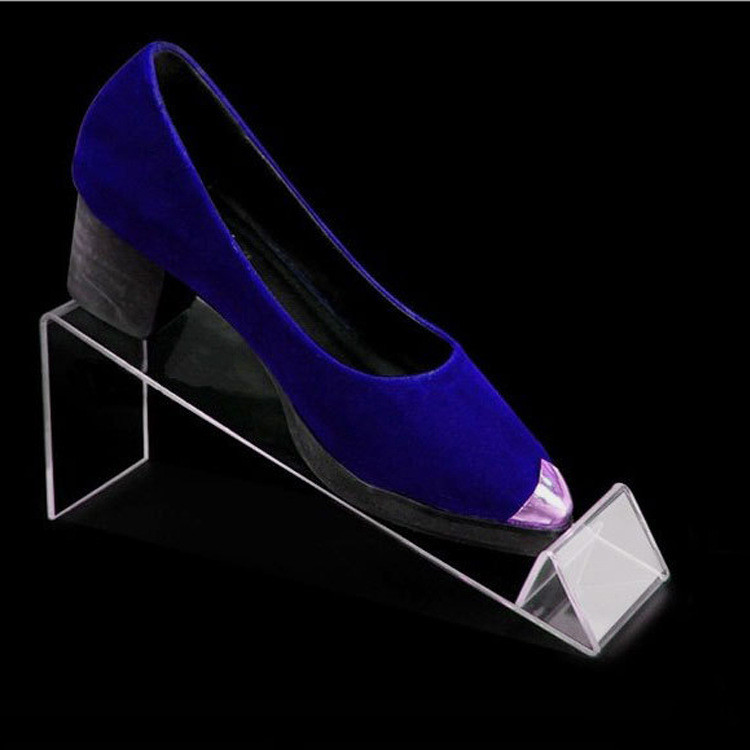 Shoe Display Slatwall Heel Rest Rack Stand Clear Acrylic Shoe Holder Support Strip