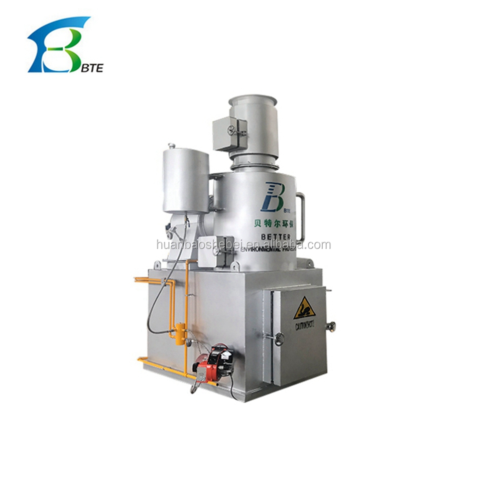 Farms Diesel Fuel Pet Animal Crematory Incinerator 750L/H for Environmental Protection