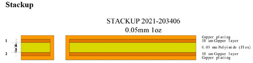 Dual Layer Flexible PCB Built on Polyimide With Immersion Gold and PI Stiffener