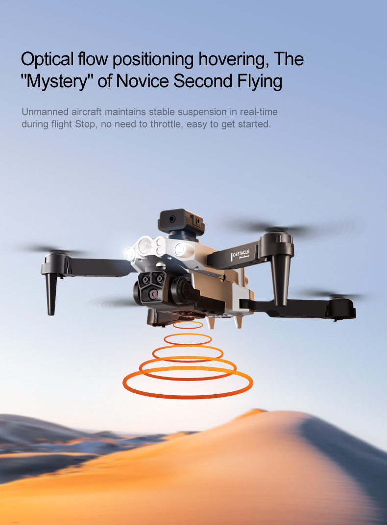 Portable 4k Drone Professional with 3 Camera Wide Angle Optical Flow Localization 360 Obstacle Avoidance Quadcopter