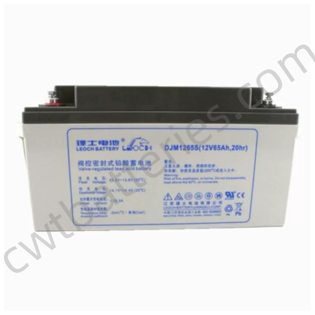 LEOCH DJM1265S Valve Regulated Vrla Agm Battery Rechargeable Deep Cycle 12V 65AH