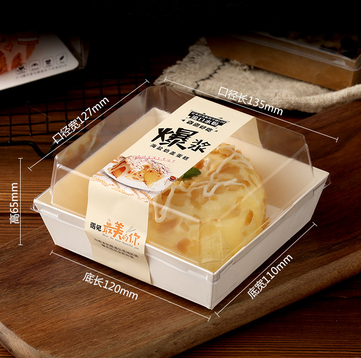 Leakproof lunch paper box for food packaging / biodegradable take away food kraft paper box