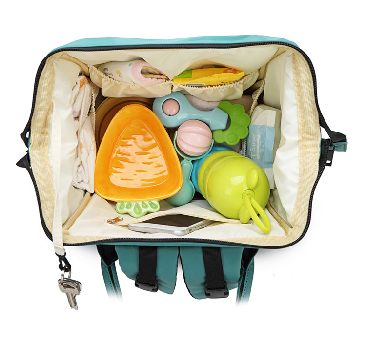 Multifunction Nylon Women Diaper Bags Bookbag 30*12*36cm