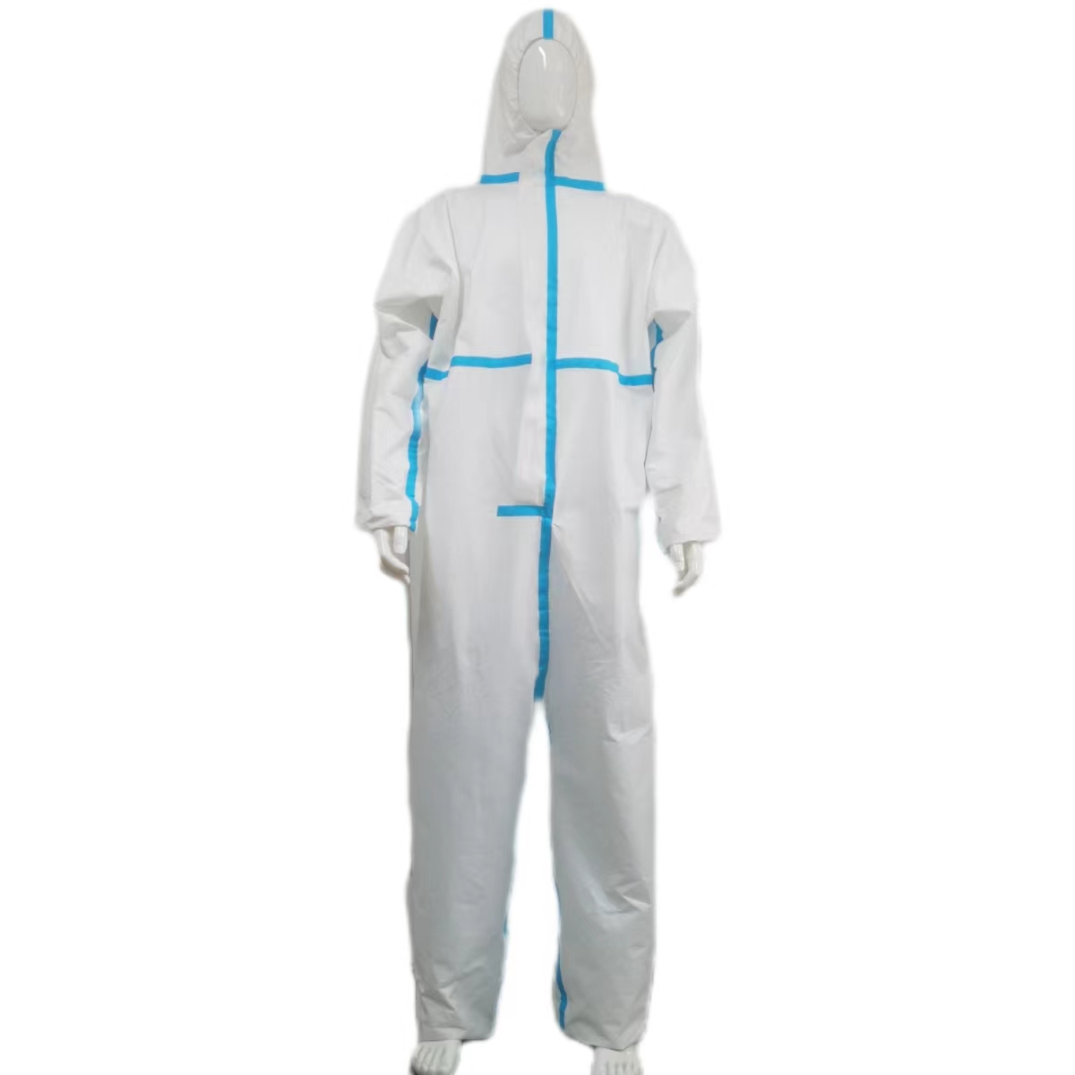 Customizable CE Nonwoven Microporous Medical Protective Coverall With Elastic Wrist Ankle Cap Brim