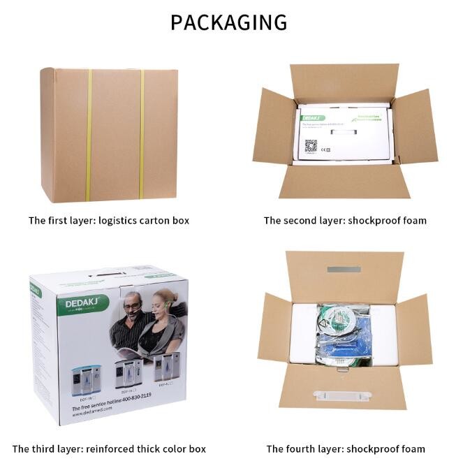 DedaKj Oxygen Concentrator Portable 1-7 L Adjustable Purity 93%