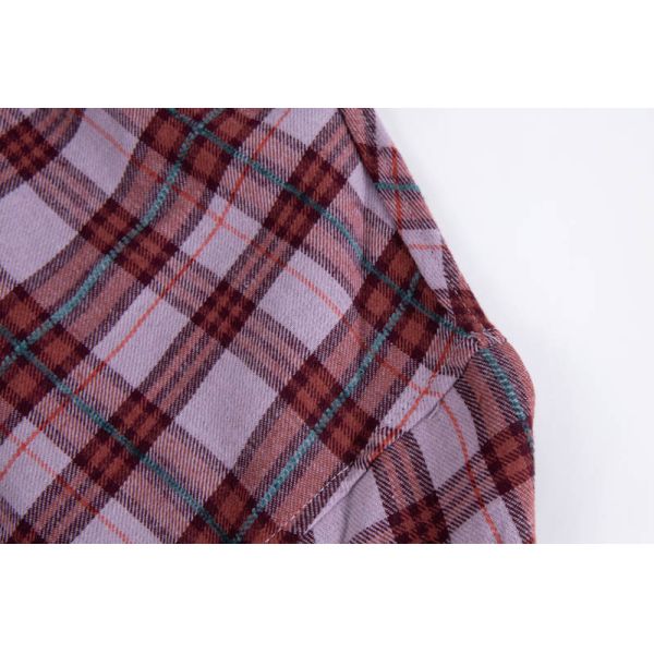 Unisex Vintage Soft Brushed Flannel Shirt with Classic Plaid Pattern and Relaxed Fit