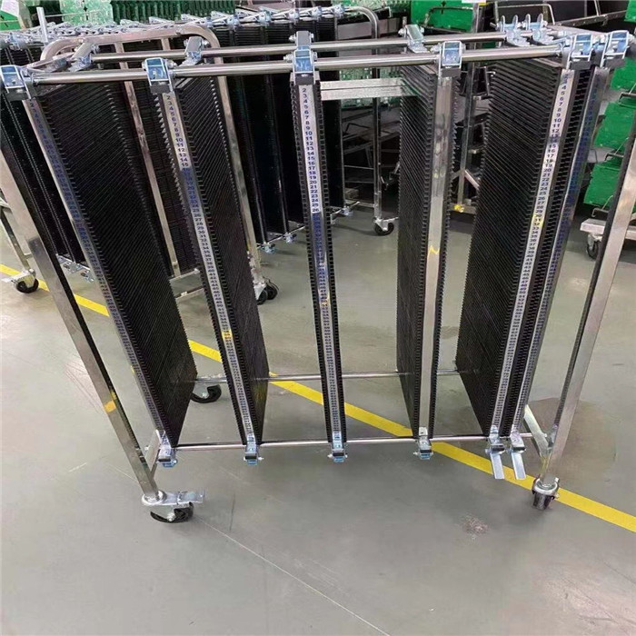 Four Wheels SS201 Pipe ESD PCB Cart Width 3mm For PC Board