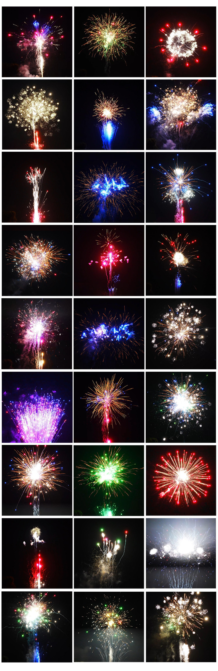 100 Shots Cake Fireworks Big Cake Fireworks Pyrotechnics For Wedding Occasion 225*36*30 Tube Size