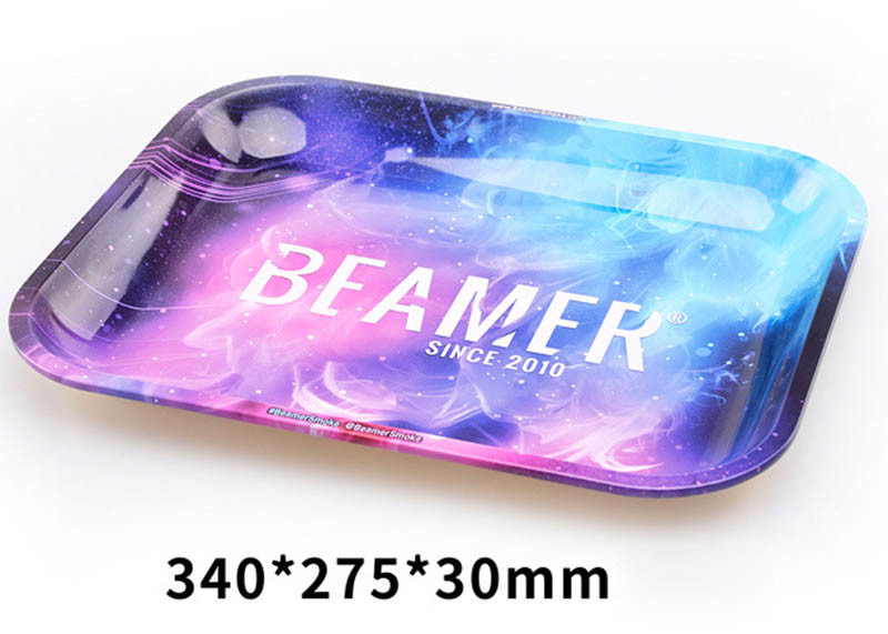 Personalized Cigarette Tray , Color Painting Tinplate Weed Grass Fruit Tray