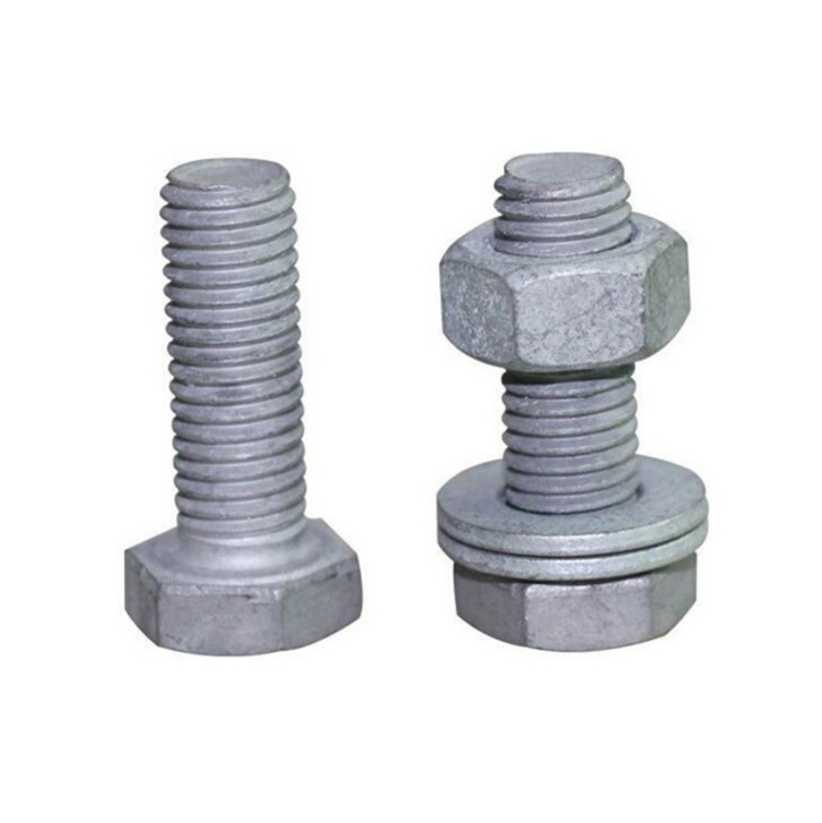 High Tensile B7 Heavy Hex Bolts And Nuts Manufacturing Hot Dip Galvanized Hex Full Thread Bolt With Nut And Washer
