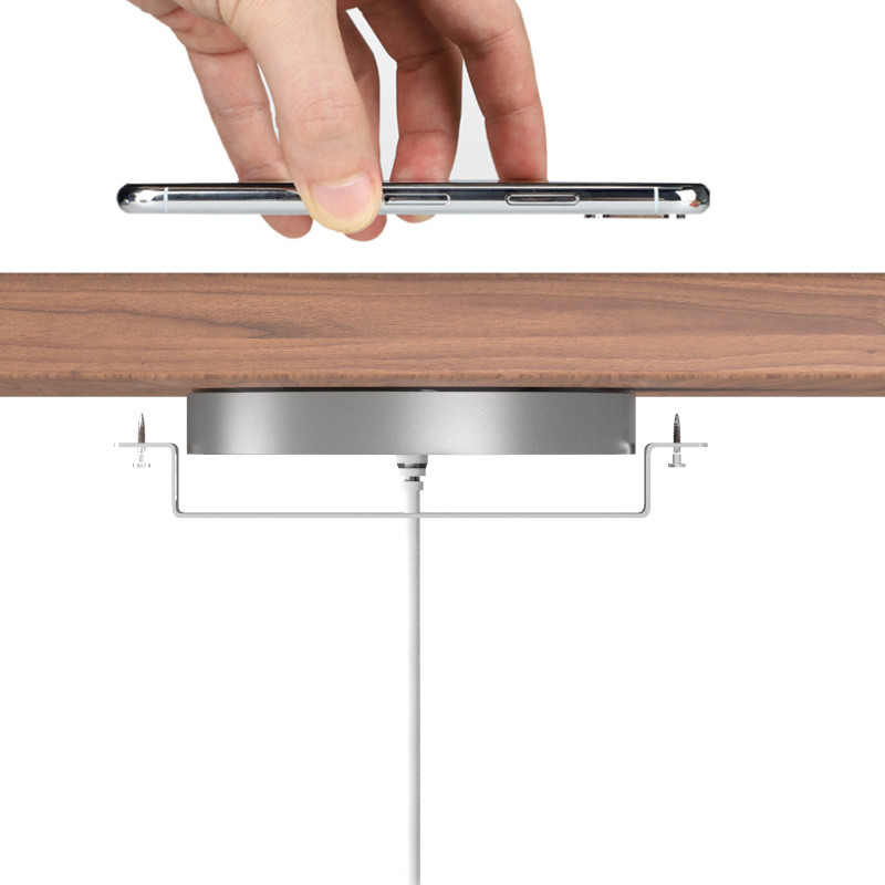 Long Distance OEM Grey Embedded Wireless Charger Desk Built In Type