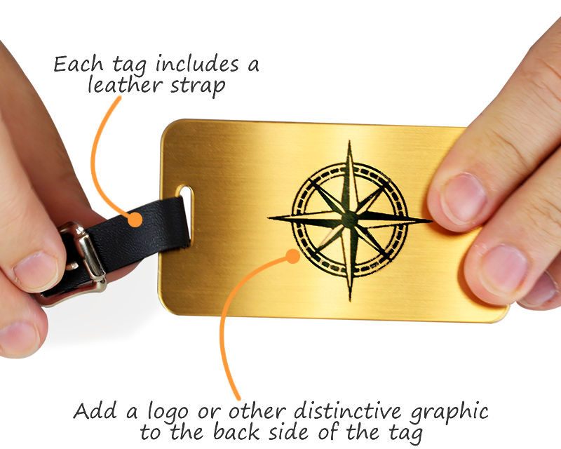 Handbag Stainless Steel Metal Card , aluminum luggage tag For Travel Airplane Baggage