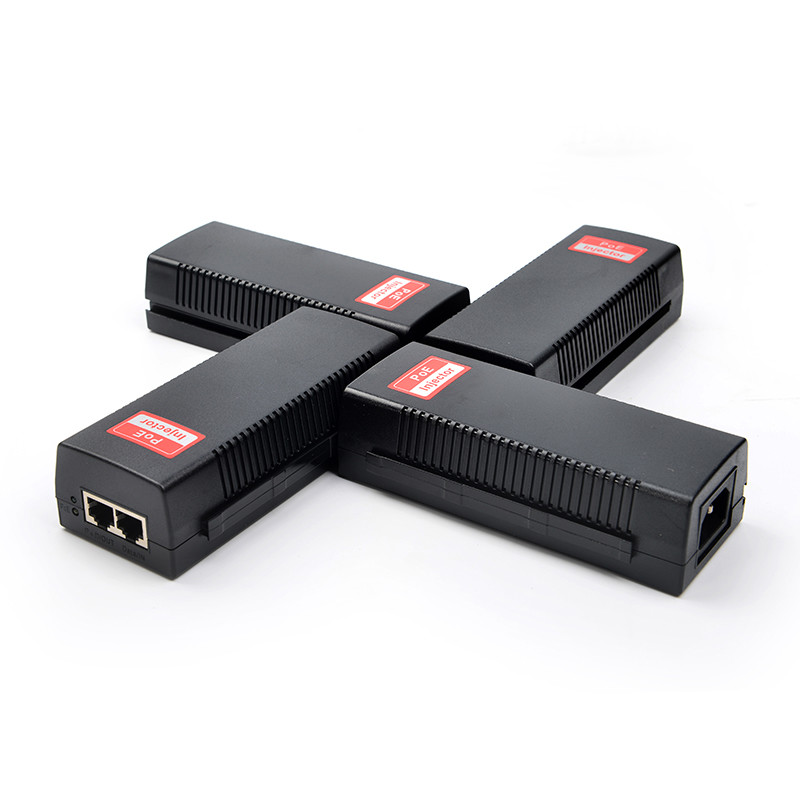 Gigabite 30W 60W POE Injector gigabit POE Power Supply Adapter Compatible W/T IEEE802.3at/af 0.625A for POE camera