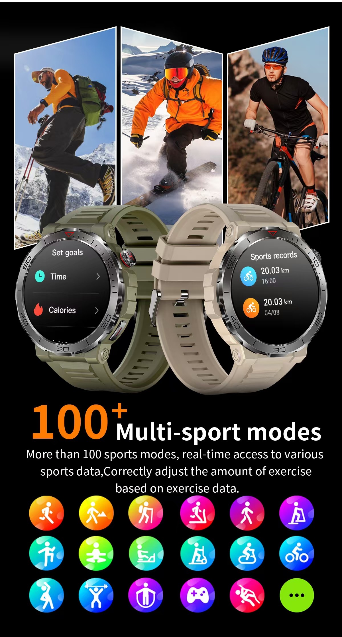 MK68 Men Smart Watch BT Call AMOLED Heart Rate Monitoring Healthy Sports Wristwatch