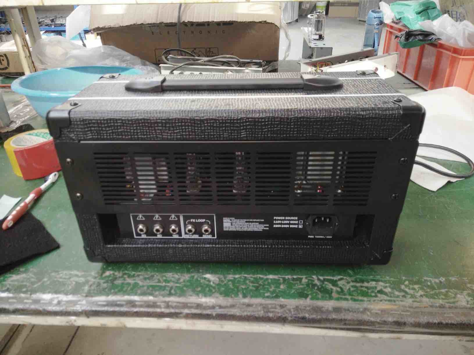 15W/7W Orange Tolex Tube Guitar Amplifier Head Volume, Bass, Middle, Treble, Gain Controls with Valve FX Loop