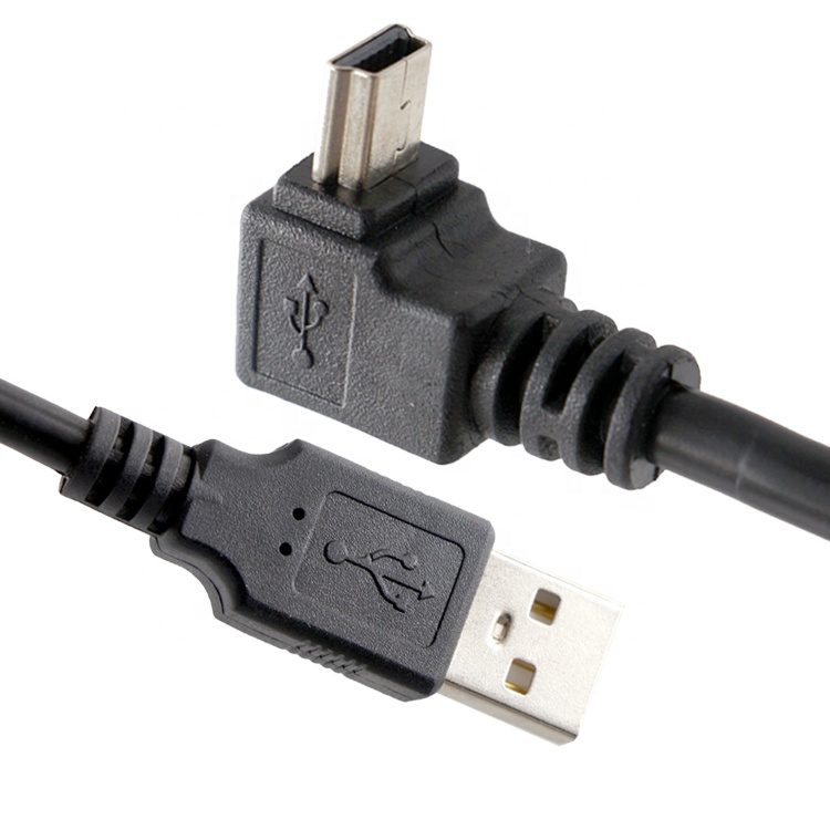 90 Degree Right Left UP DOWN Angle Mini USB Data Charger Cable