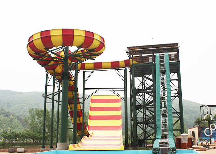 Commercial Fiberglass Custom Water Slides Adult Stimulating High Speed Slide