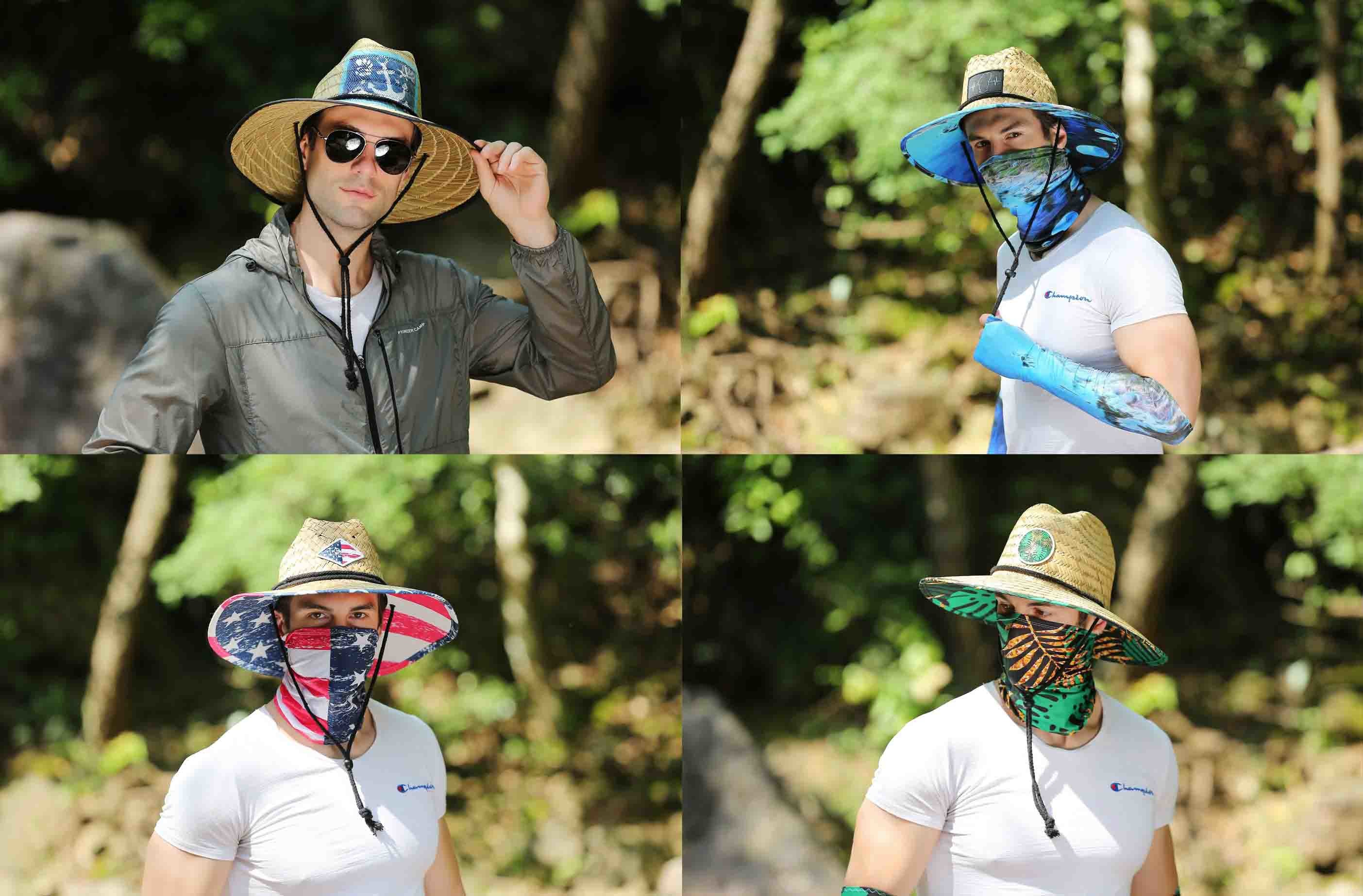 Mat Grass Patch Straw Hat Round Shape Woven Heat Printing Bottom ODM
