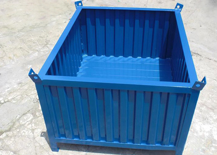 Bulk Corrugated Steel Containers Rigid Metal Stillage Box OEM