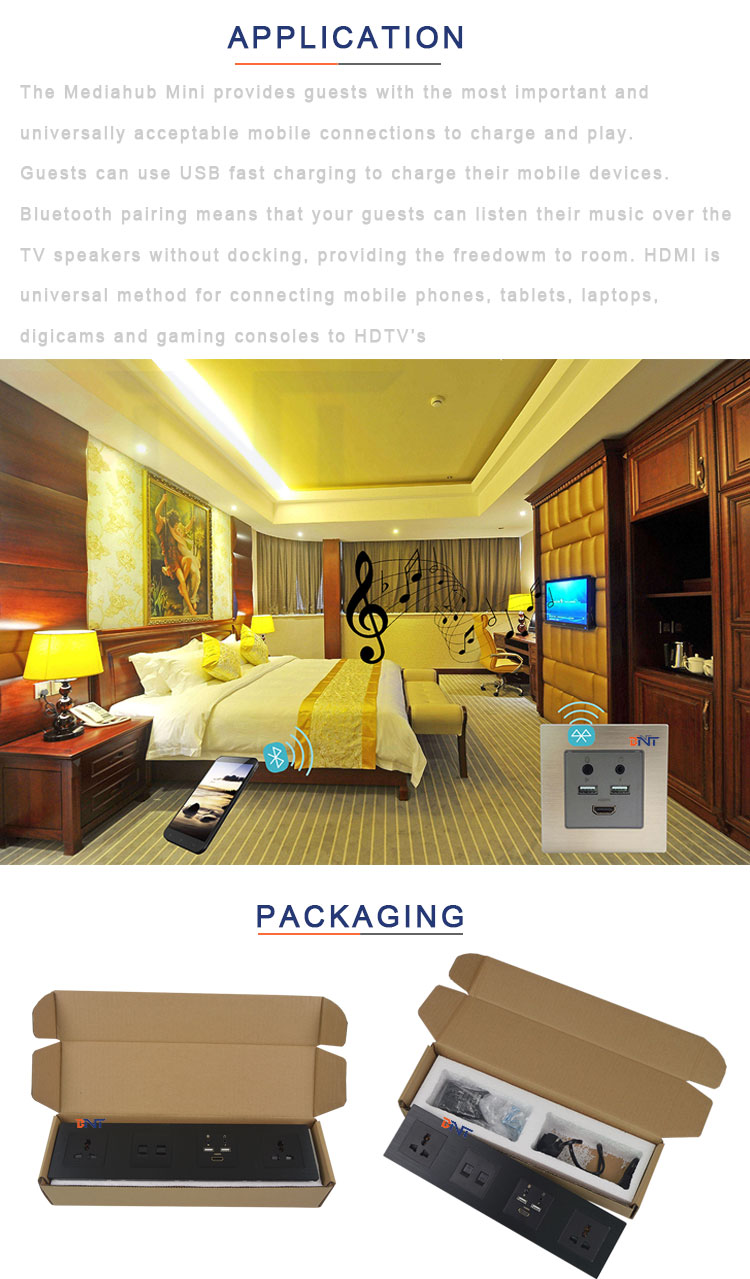 Office Multiple Wall Mount / Partition Power Socket with USB Charger & Network Data