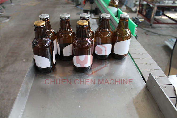 Beer Glass Bottled Plastic Water Production Line With Foil Sealing Induction Machine
