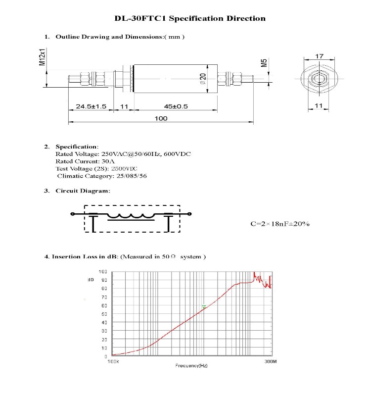 EMC EMI RF Feedthrough Capacitor