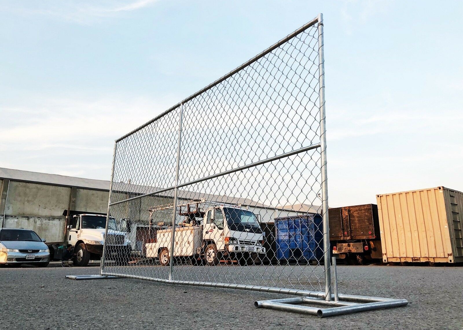 ISO Hot Dip Galvanized 10ft Width Temporary Security Fencing For Sports Field