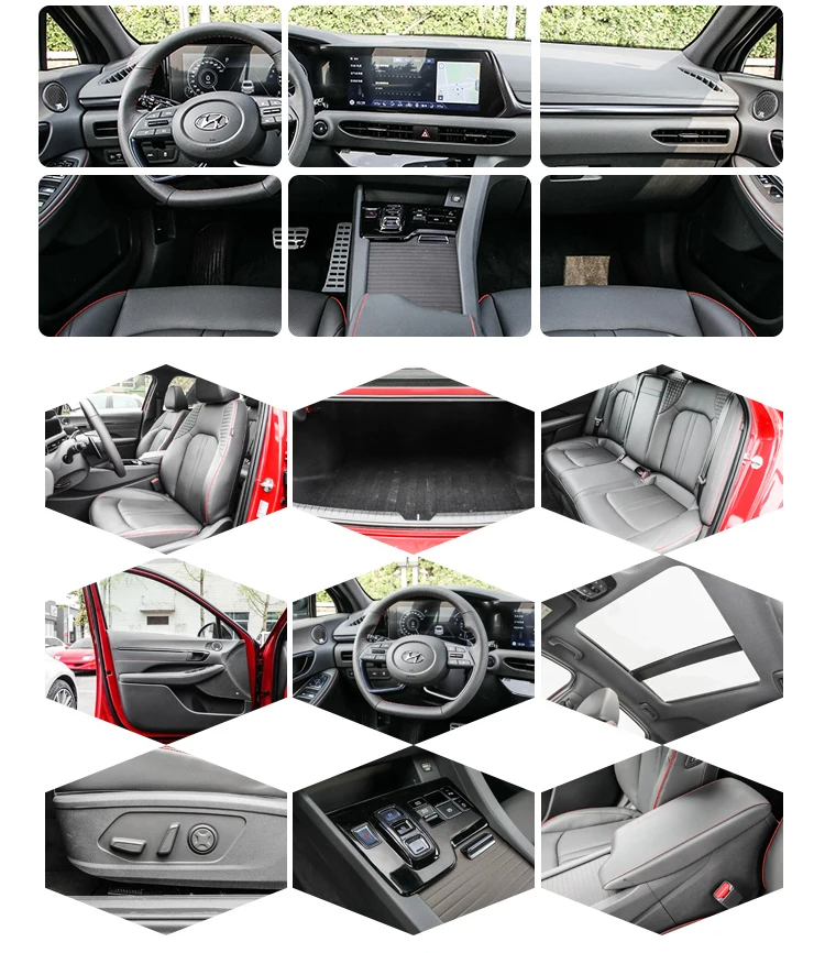 Dark Interior Color Hyundai Sonata 2020 2021 2022 2023 2024 Automatic Gasoline Car SUV Sedan