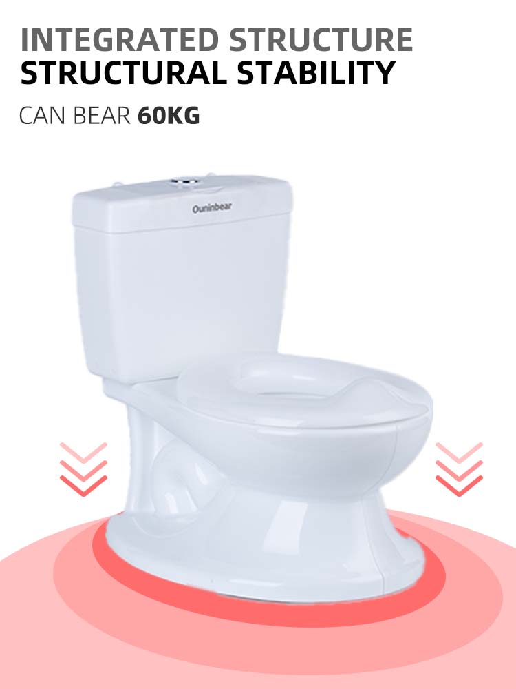 EN71 Certified Plastic Kids Toilet in White Pink Blue Ergonomic Design